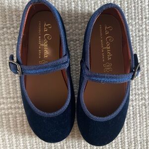 La Coqueta Classic Navy Kids Dress Shoes